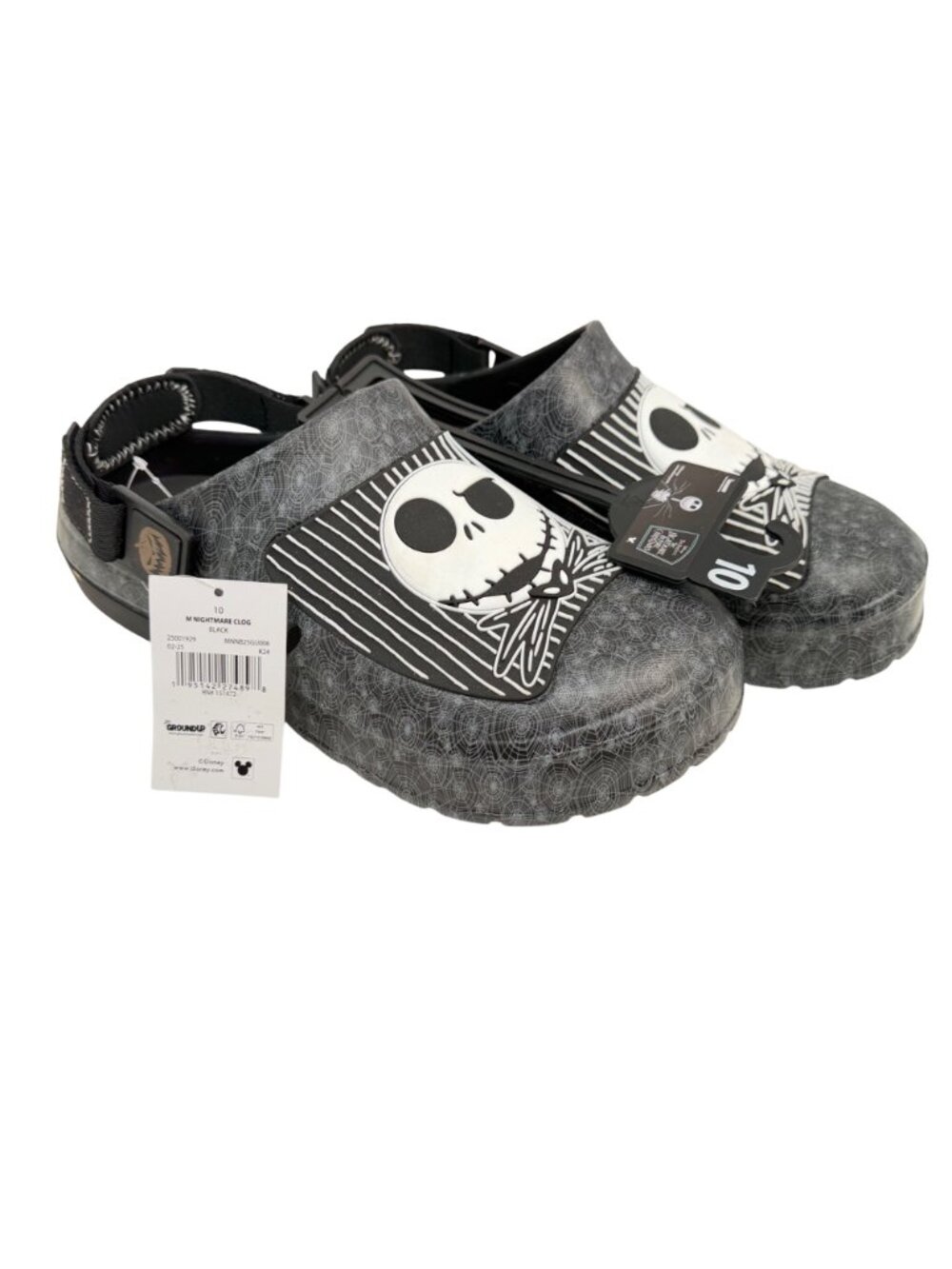 Disney Tim Burton's Nightmare Before Christmas Mens Sz 10 Clog/Sandals Ground Up - Picture 3 of 5